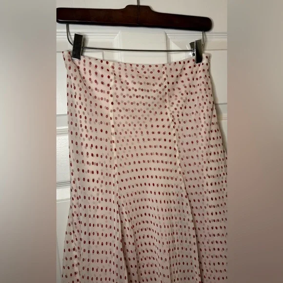 Pink & Red  Asymmetric Polka Dot Skirt - Picture 4 of 5
